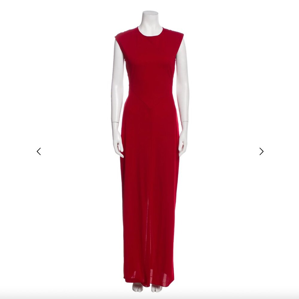 Nicole Miller Red Backless Evening Gown - Picture 2 of 2